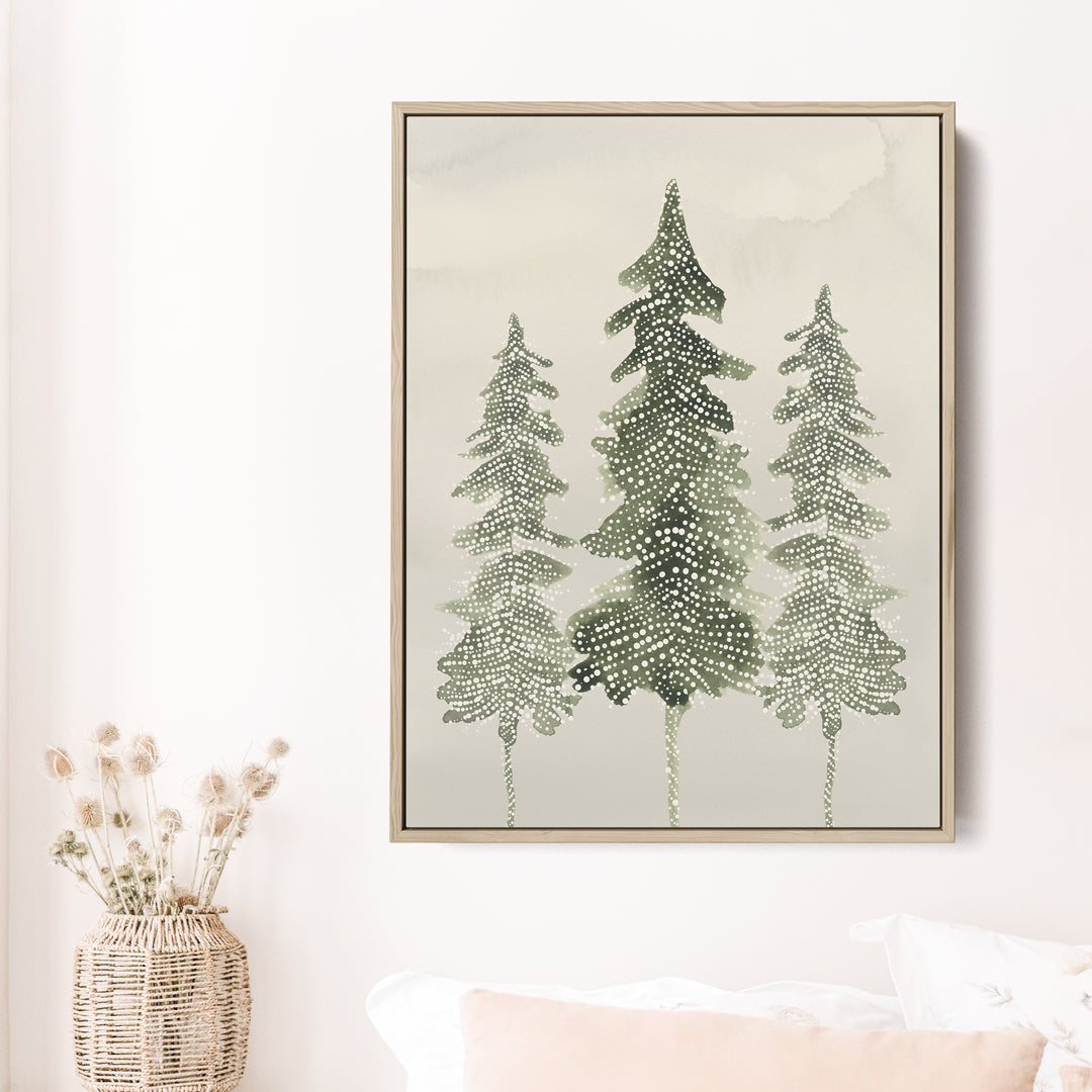 Evergreen Pine Tree Trio