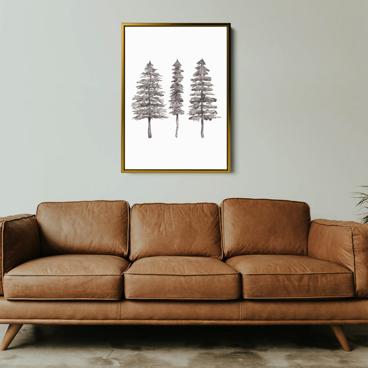 Black + White Pine Tree Trio - Jetty Home