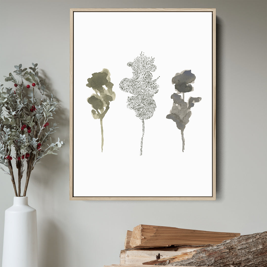 Misty Forest Tree Trio