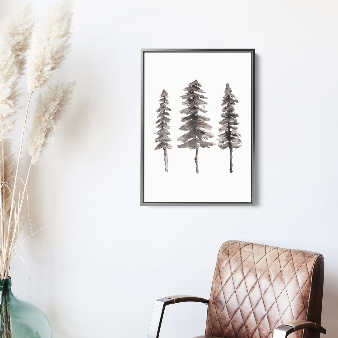 Nordic Pine Tree Ink Painting - Jetty Home