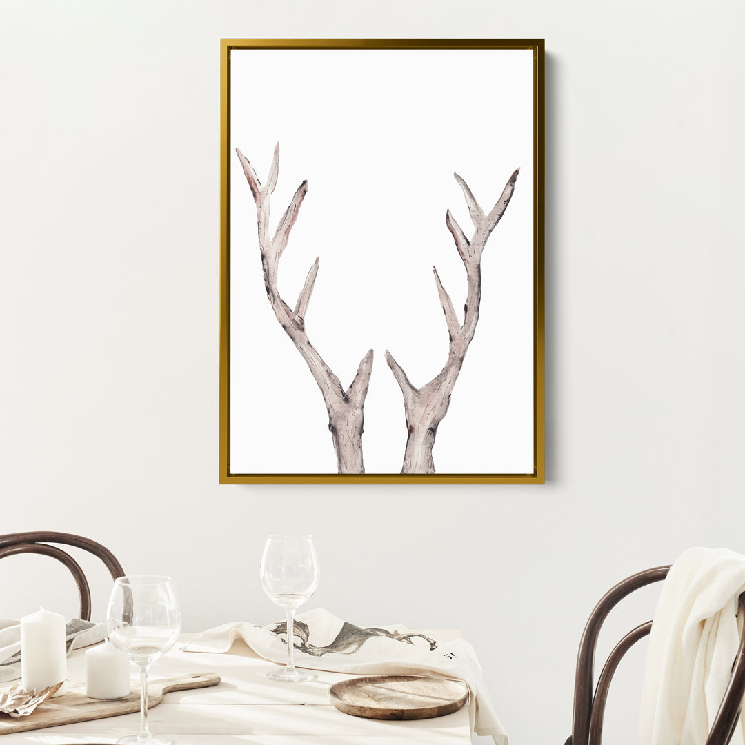 Rustic Deer Antler Watercolor - Jetty Home