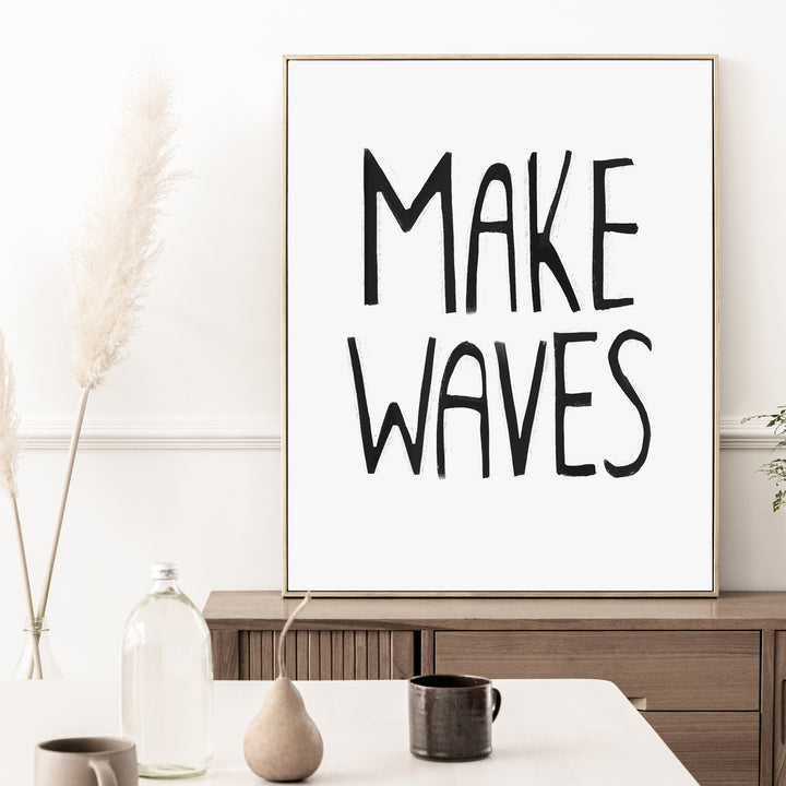 Black & White Make Waves - Art Print or Canvas - Jetty Home