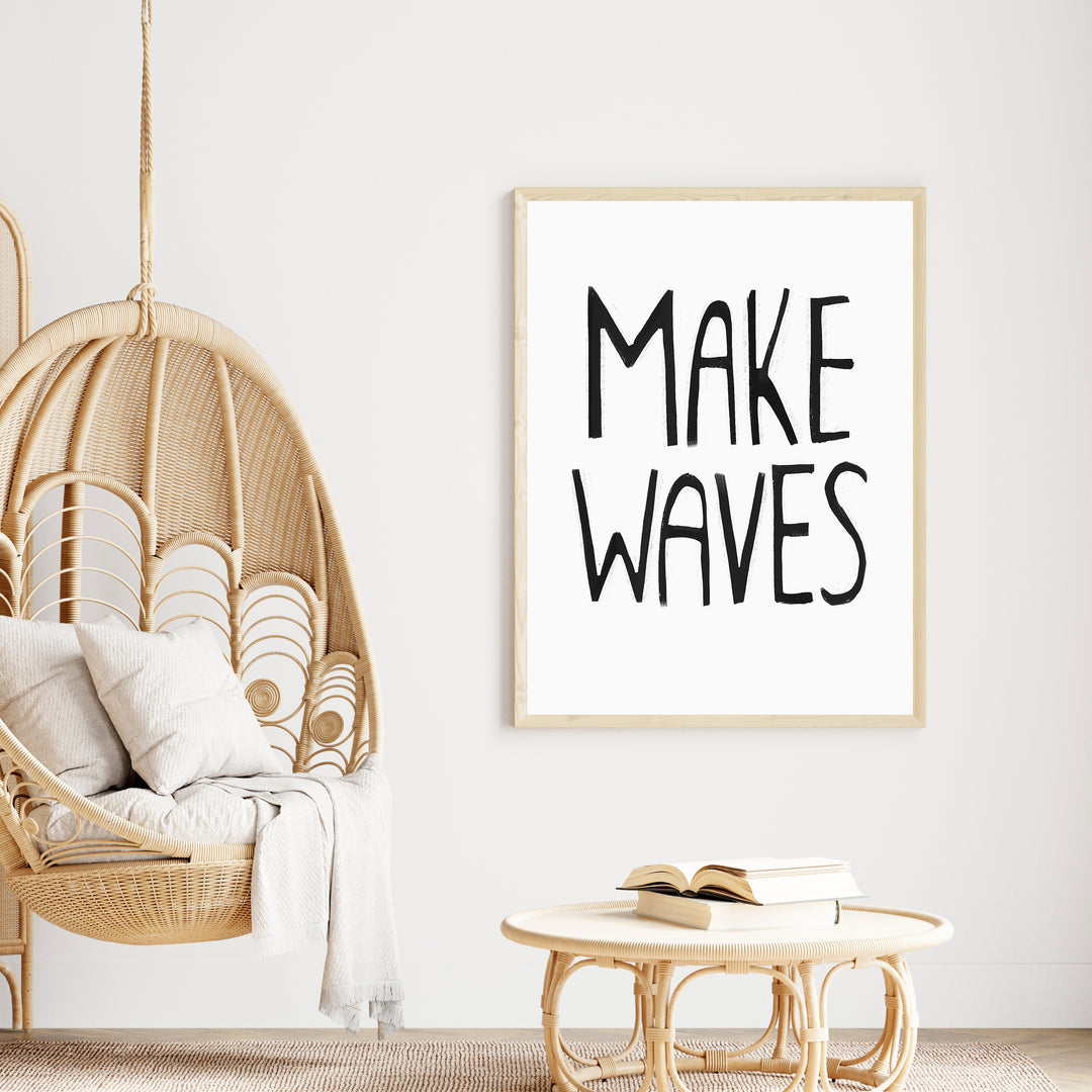 Black & White Make Waves - Art Print or Canvas - Jetty Home