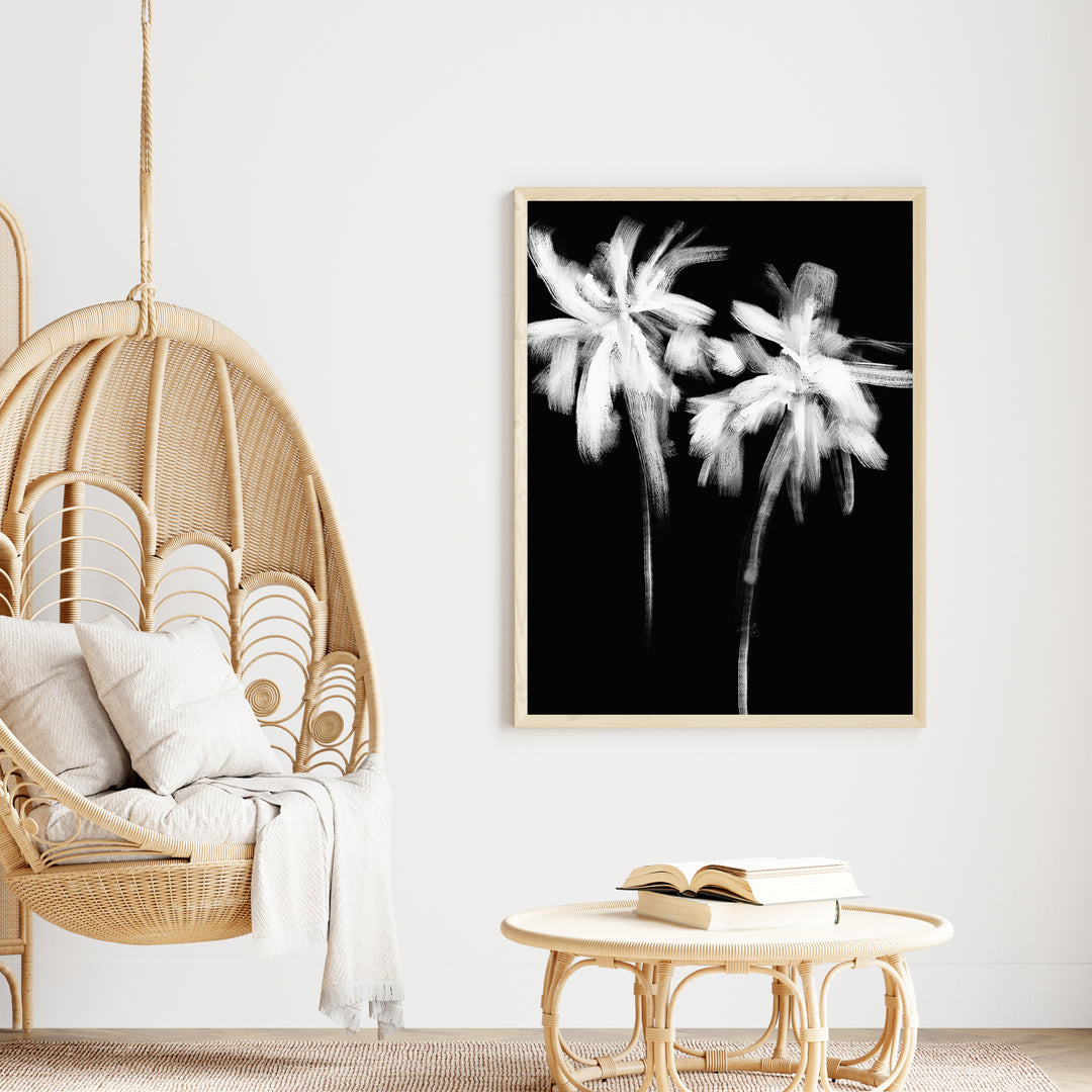 Black & White Palm Gathering, No. 1 - Art Print or Canvas - Jetty Home
