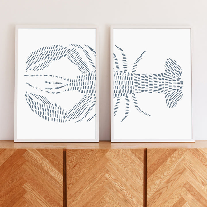 Blue Lobster - Set of 2 - Jetty Home