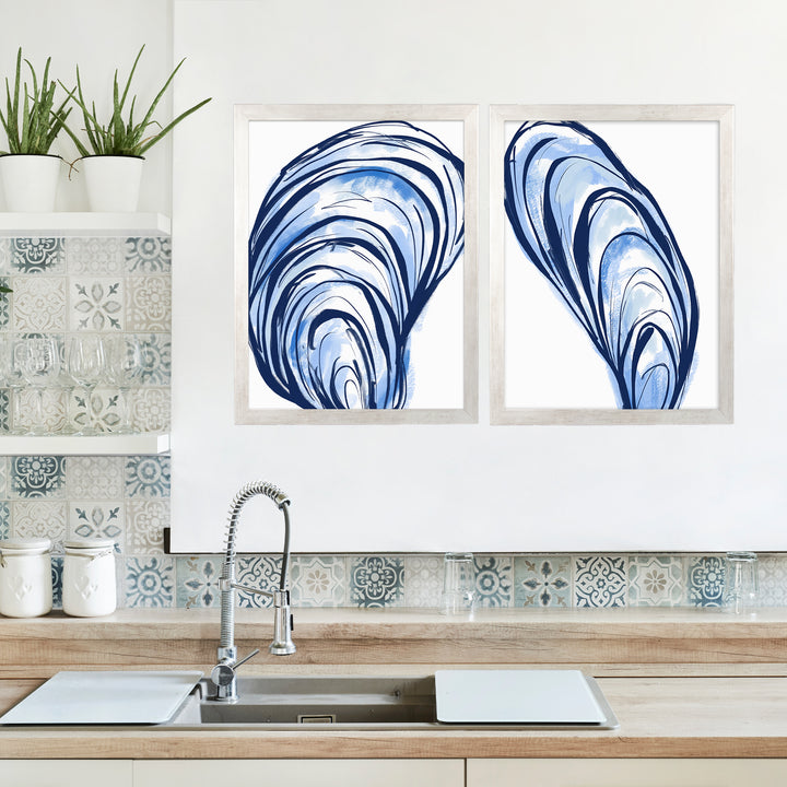 Blue Seashells Diptych - Set of 2 - Jetty Home