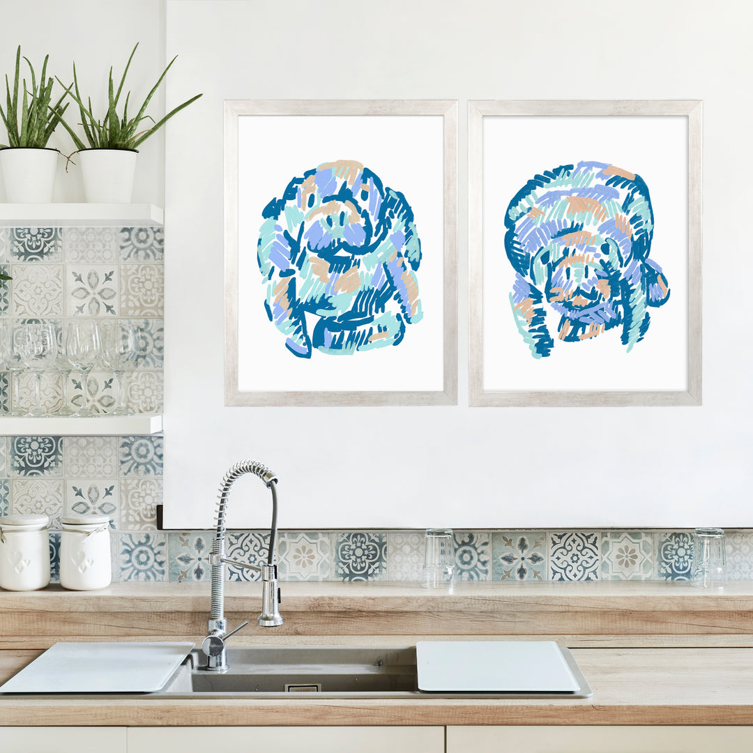A Manatee Pairing Diptych - Set of 2