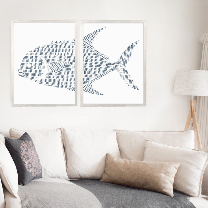 Permit Fish Illustration - Set of 2