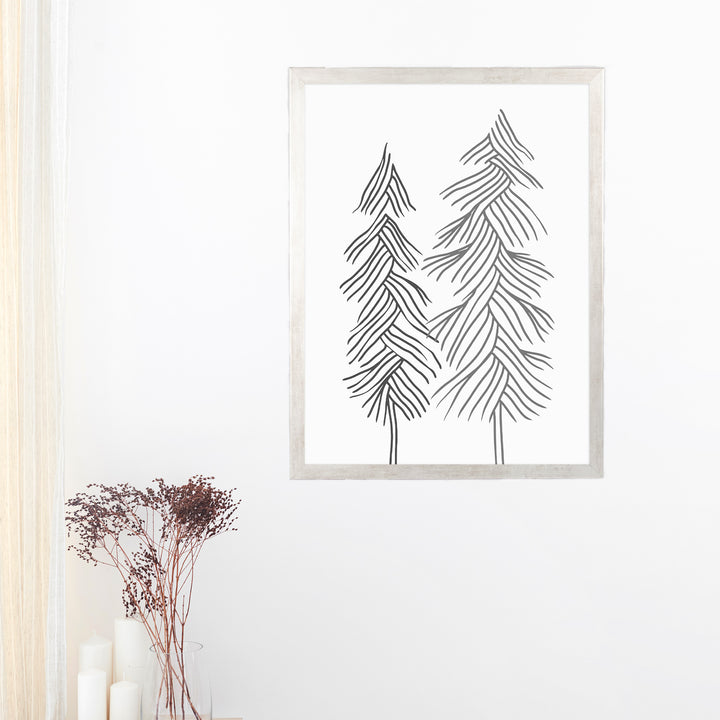 Simple Line Pine Trees, No. 1