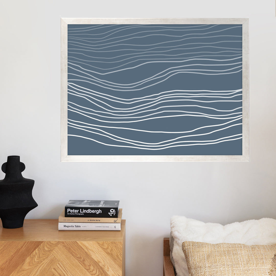 Dark Minimalist Abstract Waves - Jetty Home