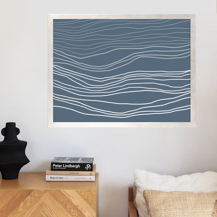 Dark Minimalist Abstract Waves - Jetty Home