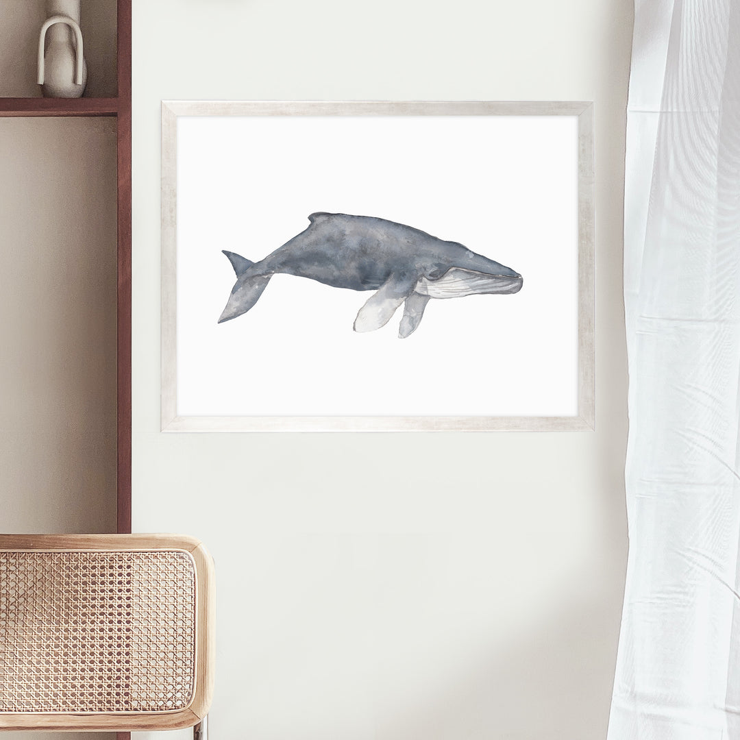 Watercolor Humpback Whale Painting - Jetty Home