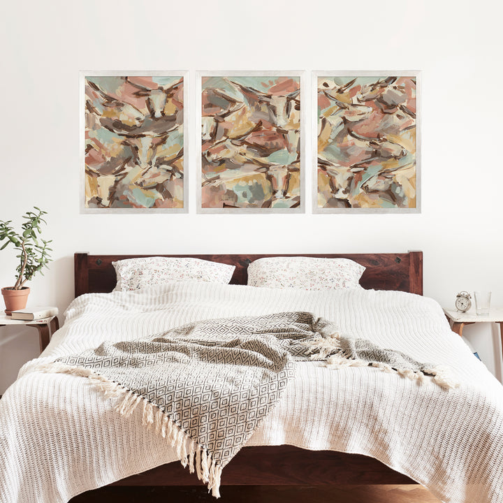 Western Herd Triptych - Set of 3 - Jetty Home