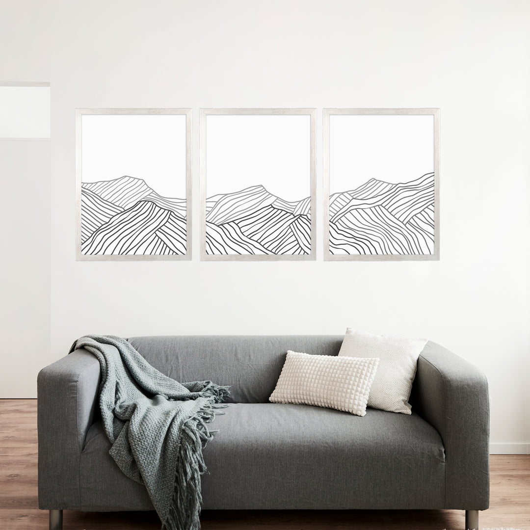 Minimalist Mountains - Set of 3