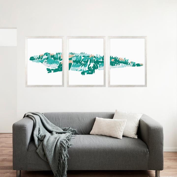 The Alligator Triptych - Set of 3