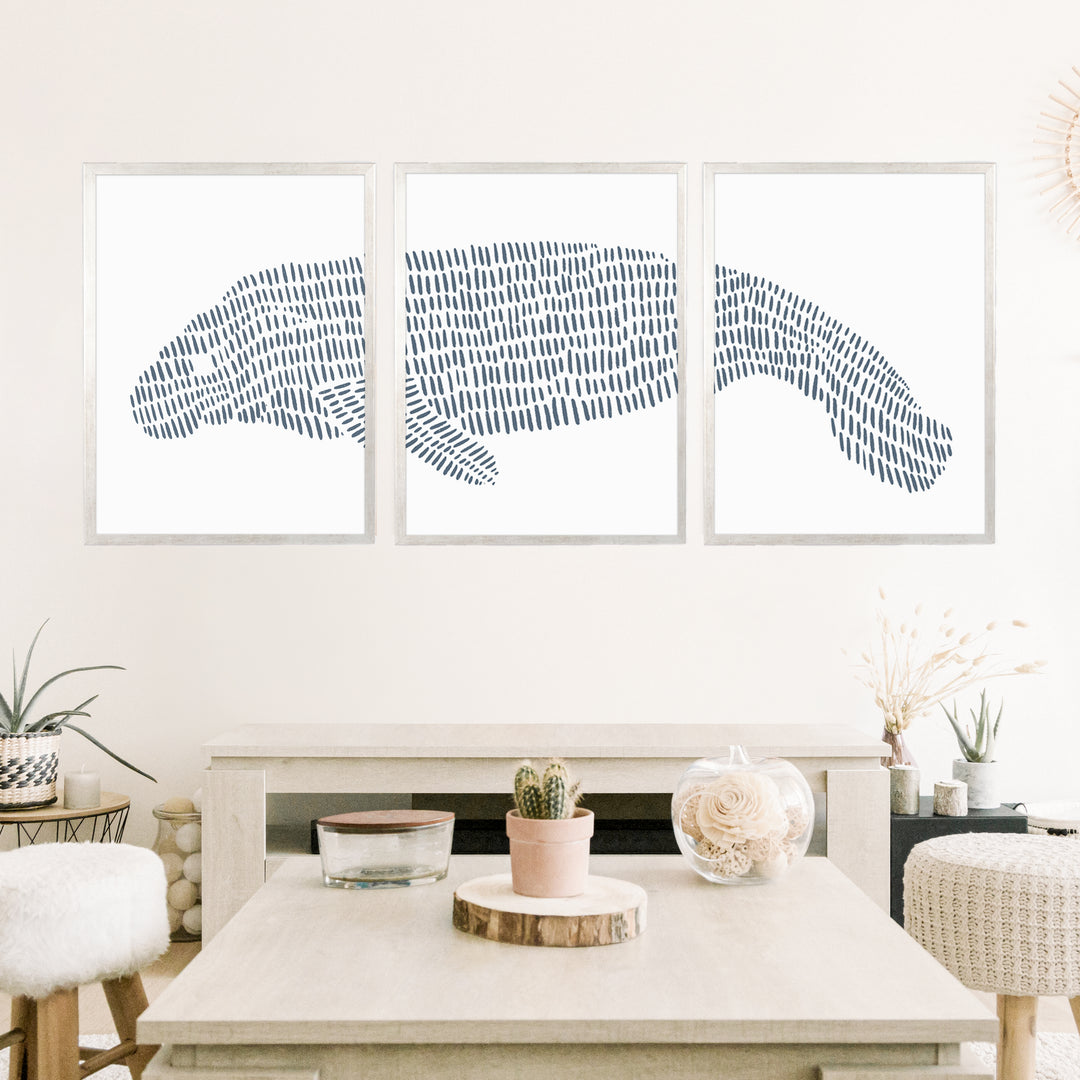 Manatee Illustration - Set of 3