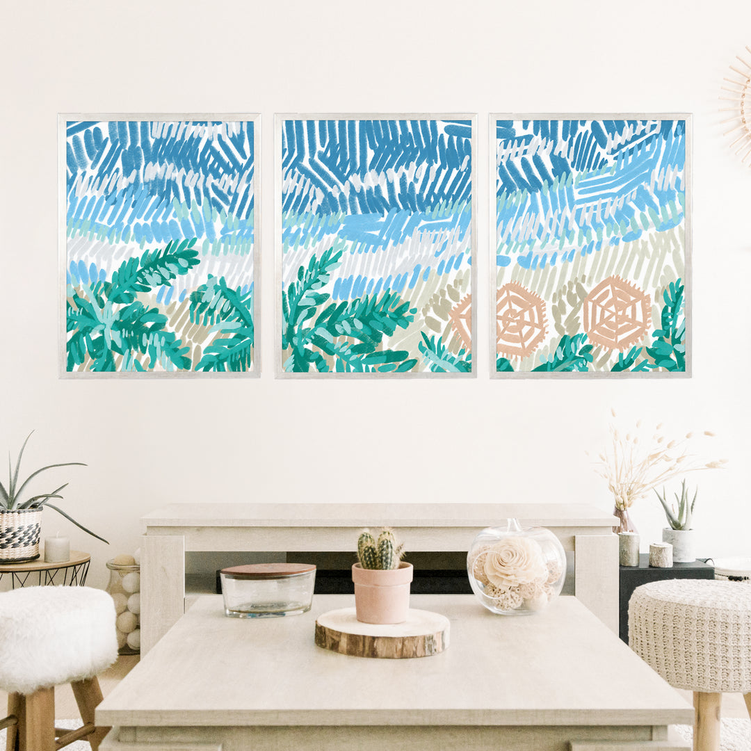 Between Tidelines Triptych - Set of 3