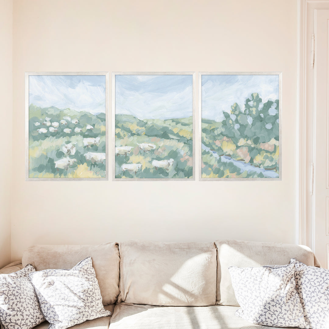 Countryside Flock Triptych - Set of 3 - Jetty Home
