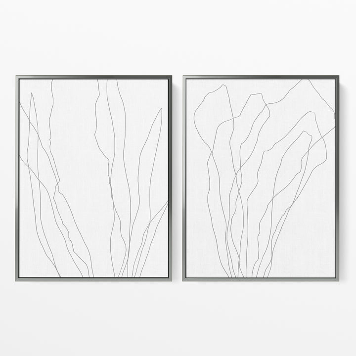 Modern Minimalist Seaweed Illustration - Set of 2