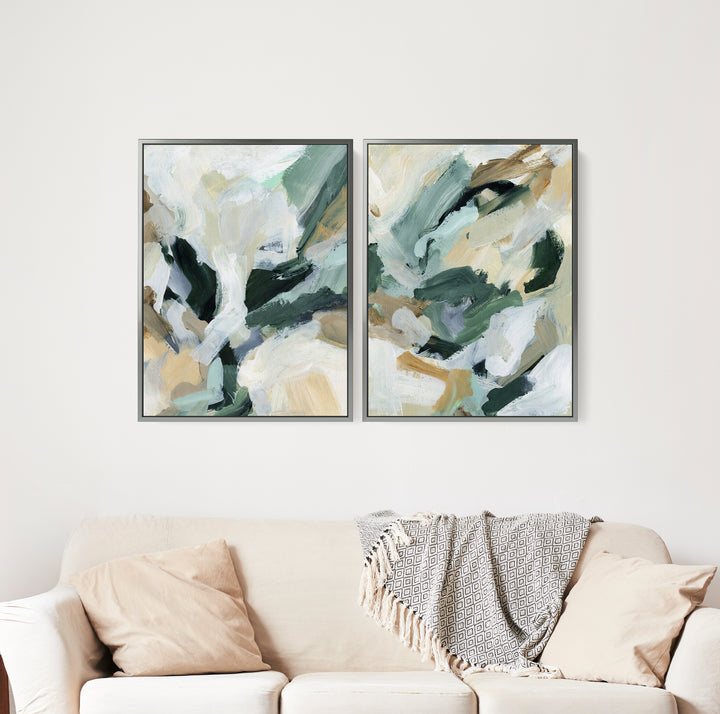 Contemporary Greens - Set of 2