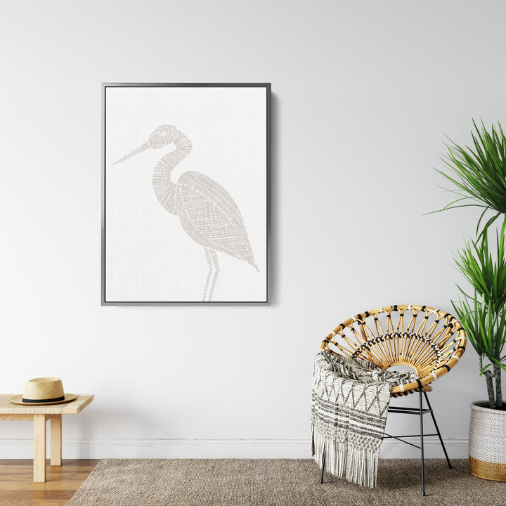 Woven Heron Illustration