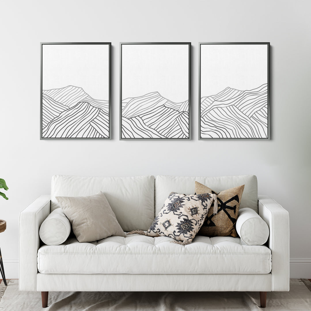 Minimalist Mountains - Set of 3