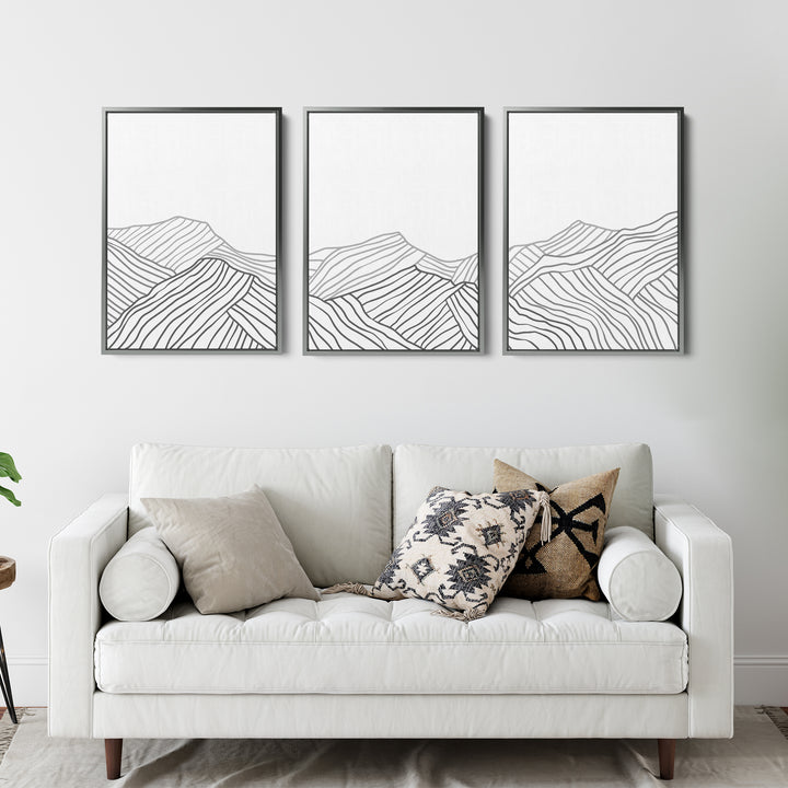 Minimalist Mountains - Set of 3