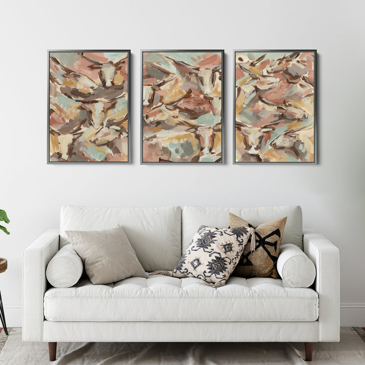 Western Herd Triptych - Set of 3 - Jetty Home