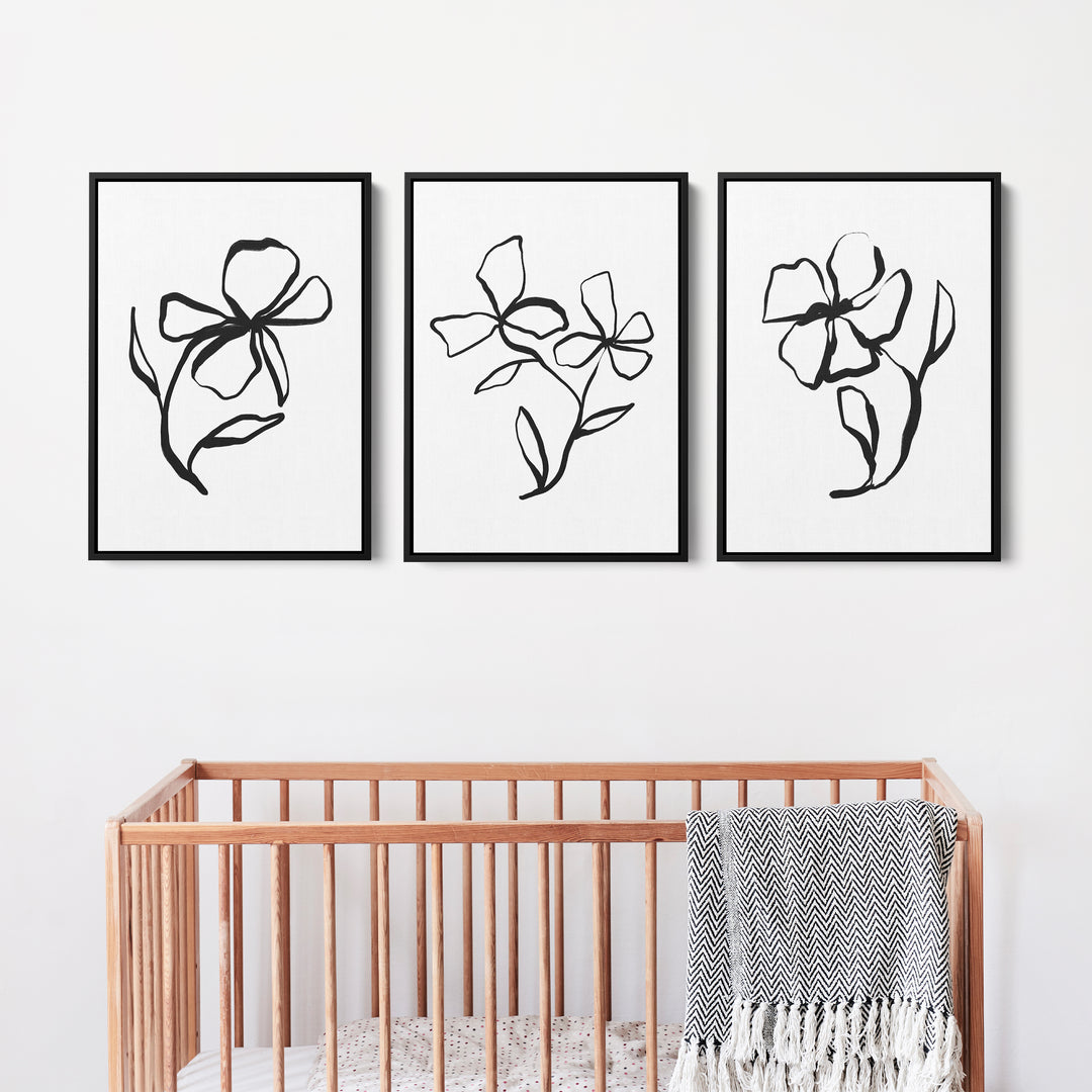 Plant Line Drawings - Set of 3