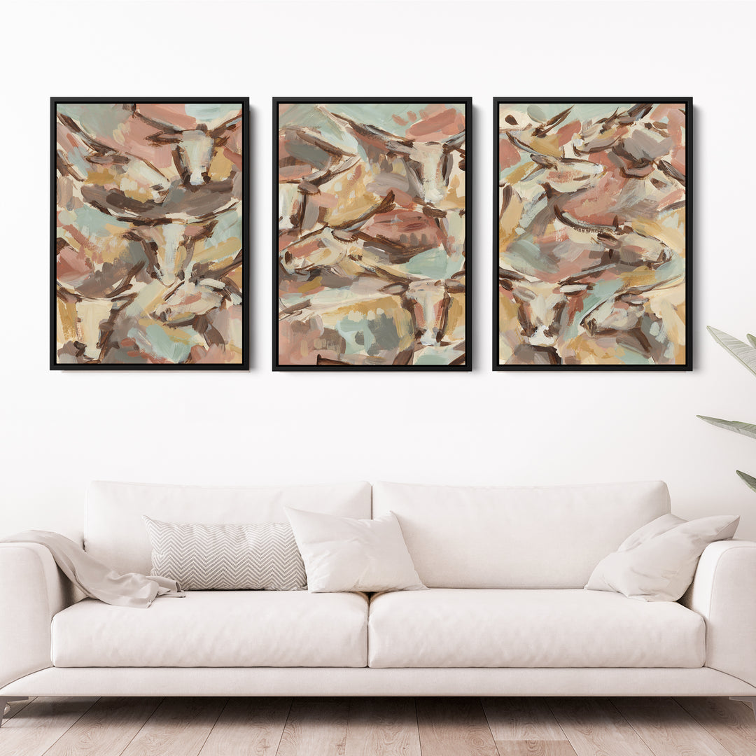 Western Herd Triptych - Set of 3 - Jetty Home