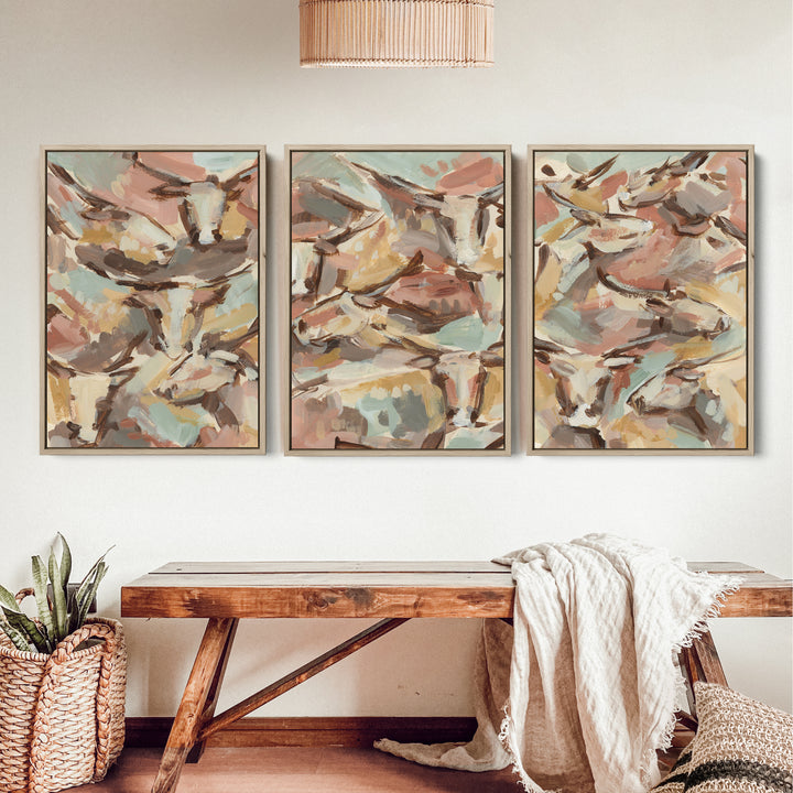 Western Herd Triptych - Set of 3 - Jetty Home