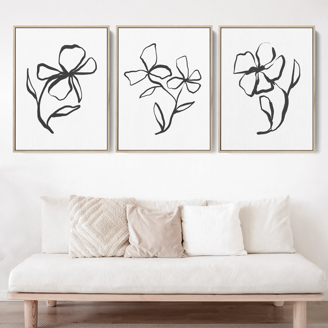 Plant Line Drawings - Set of 3