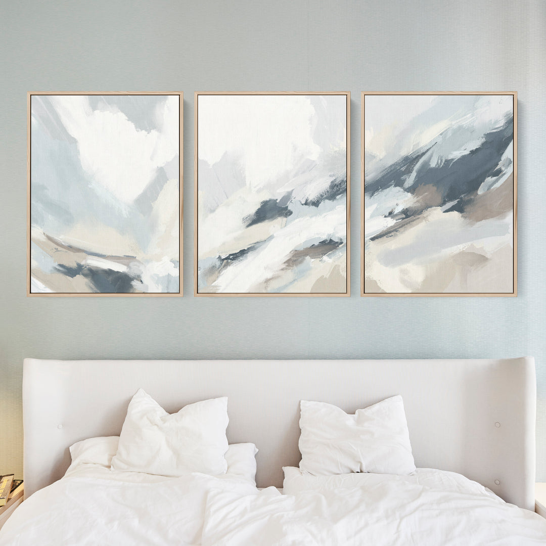Wave Churn Triptych - Set of 3  - Art Prints or Canvases - Jetty Home