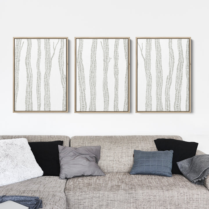 Gray Birch Trees - Set of 3 - Jetty Home