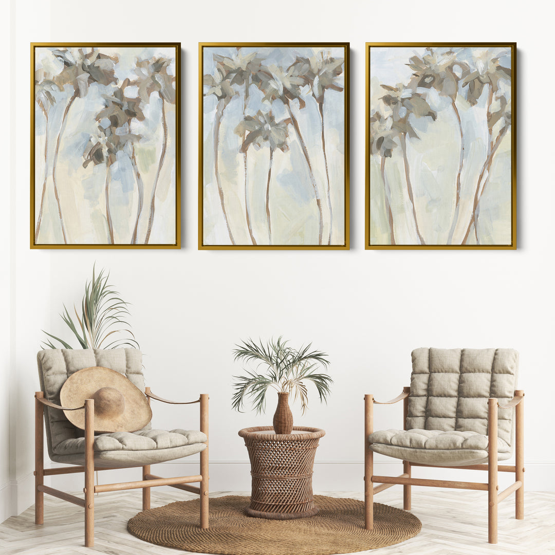 Warm Palm Daze Triptych - Set of 3