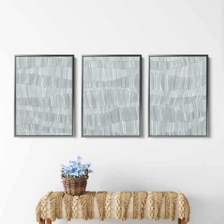 Deconstructed Ocean Waves Triptych  - Set of 3  - Art Prints or Canvases - Jetty Home