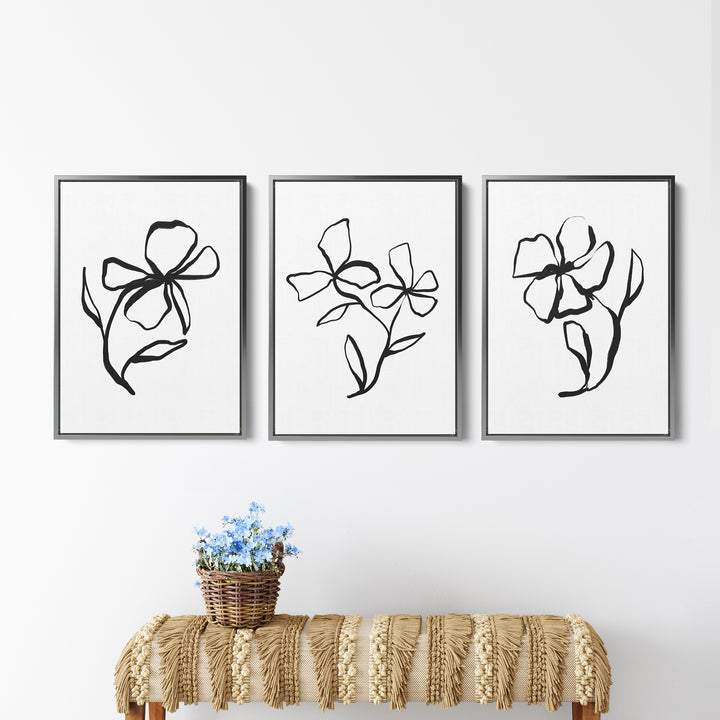 Plant Line Drawings - Set of 3