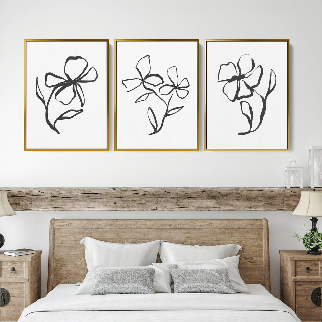 Plant Line Drawings - Set of 3