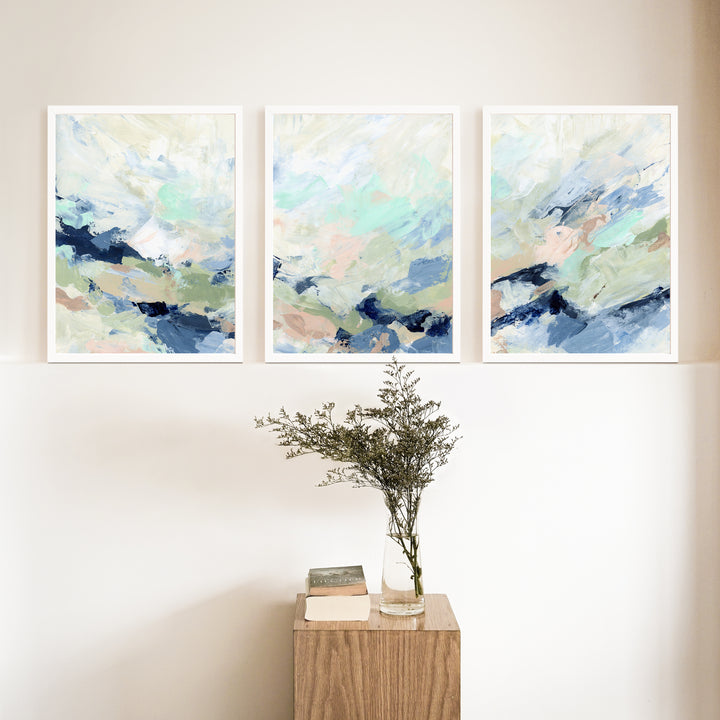 The Misted Wake - Set of 3  - Art Prints or Canvases - Jetty Home