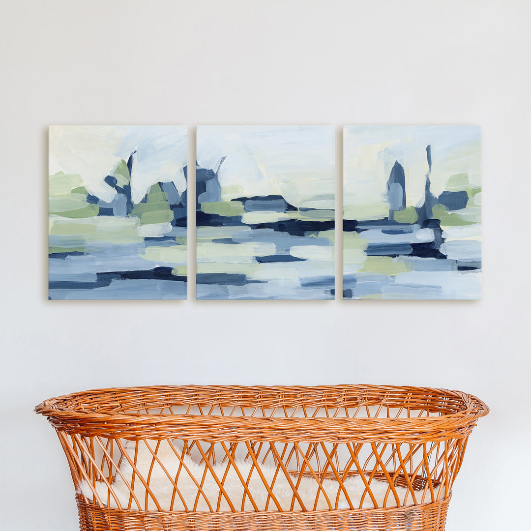 The Rippled Lakeside - Set of 3  - Art Prints or Canvases - Jetty Home