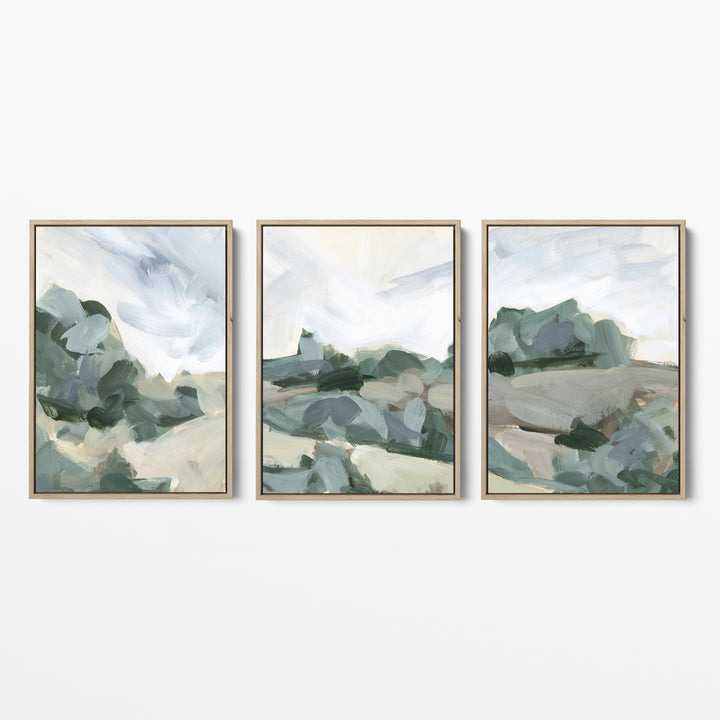 Muted Landscape Painting - Set of 3 - Jetty Home