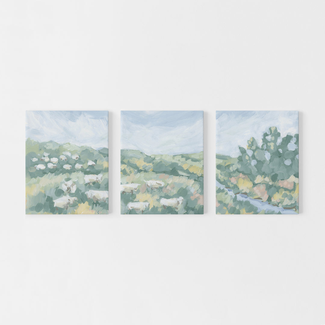 Countryside Flock Triptych - Set of 3 - Jetty Home