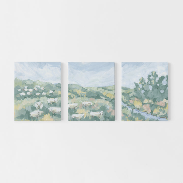 Countryside Flock Triptych - Set of 3 - Jetty Home