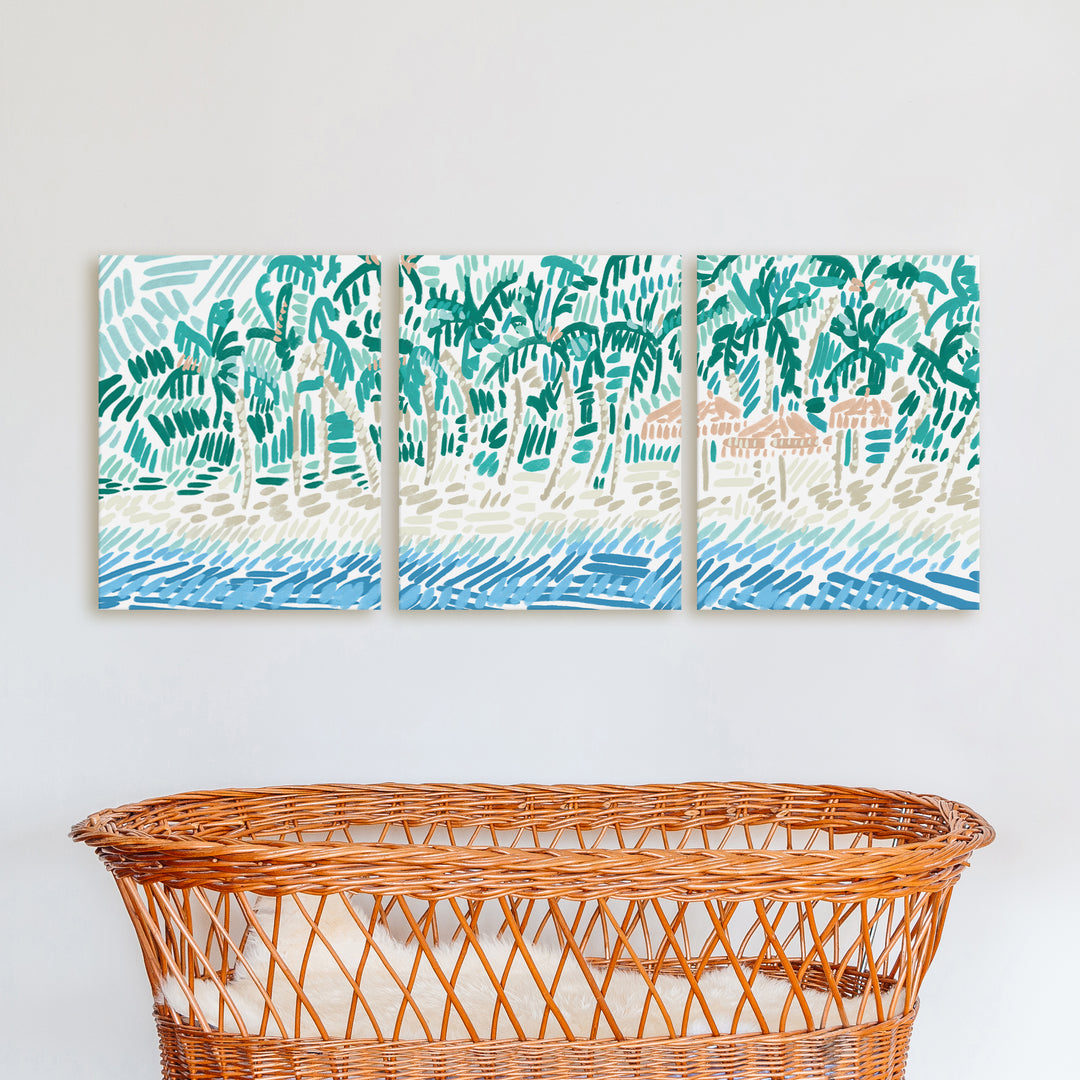 Tropical Shores Triptych - Set of 3