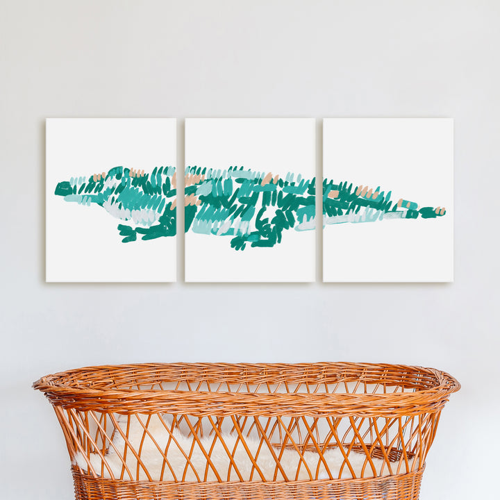 The Alligator Triptych - Set of 3