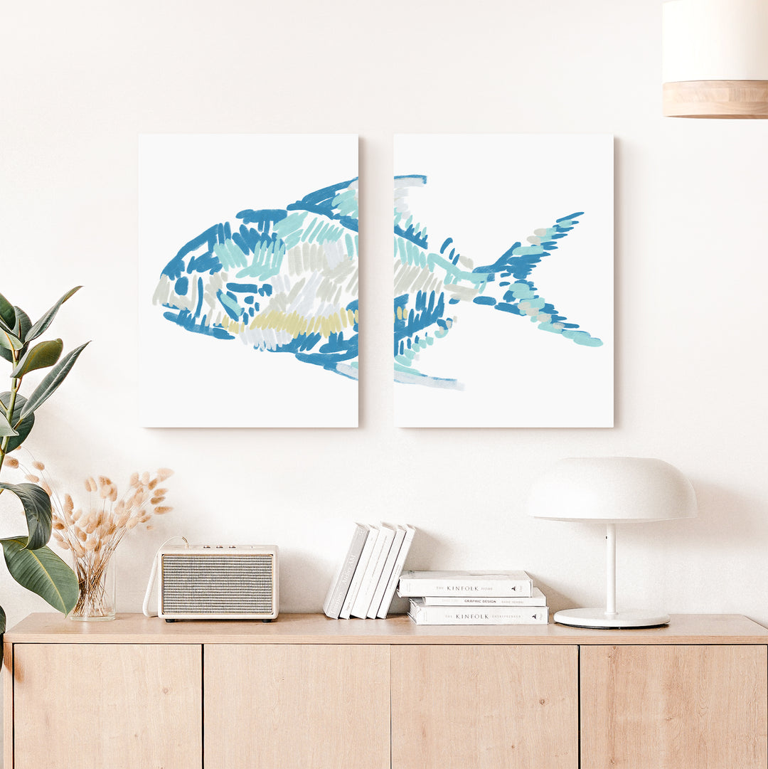 The Permit Fish Diptych - Set of 2