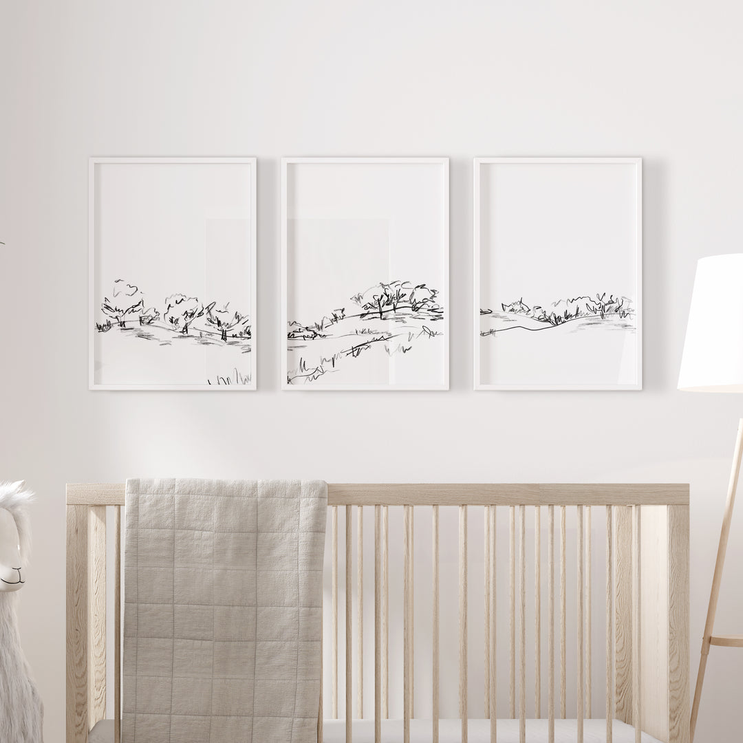 The Countryside Landscape - Set of 3