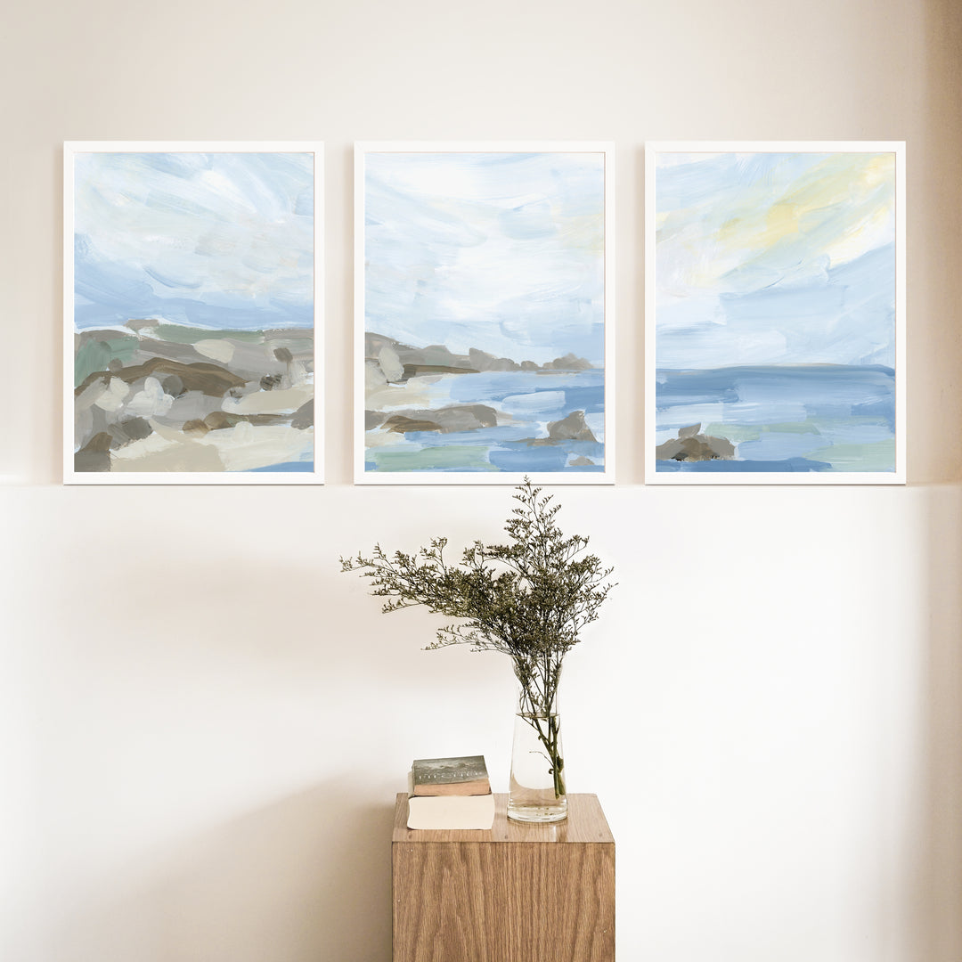 Coastline in the Morning - Set of 3