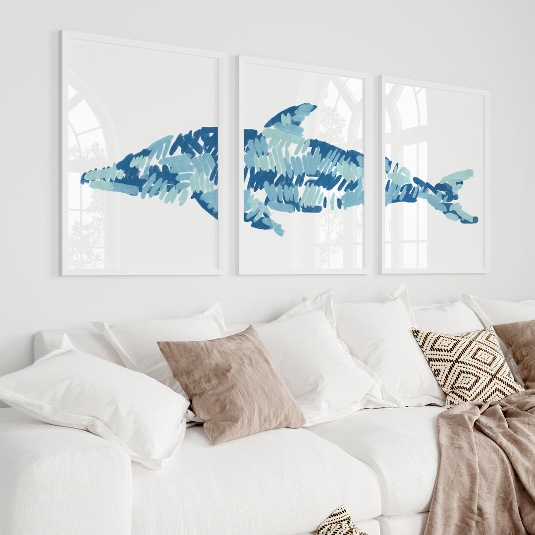 The Dolphin Triptych - Set of 3