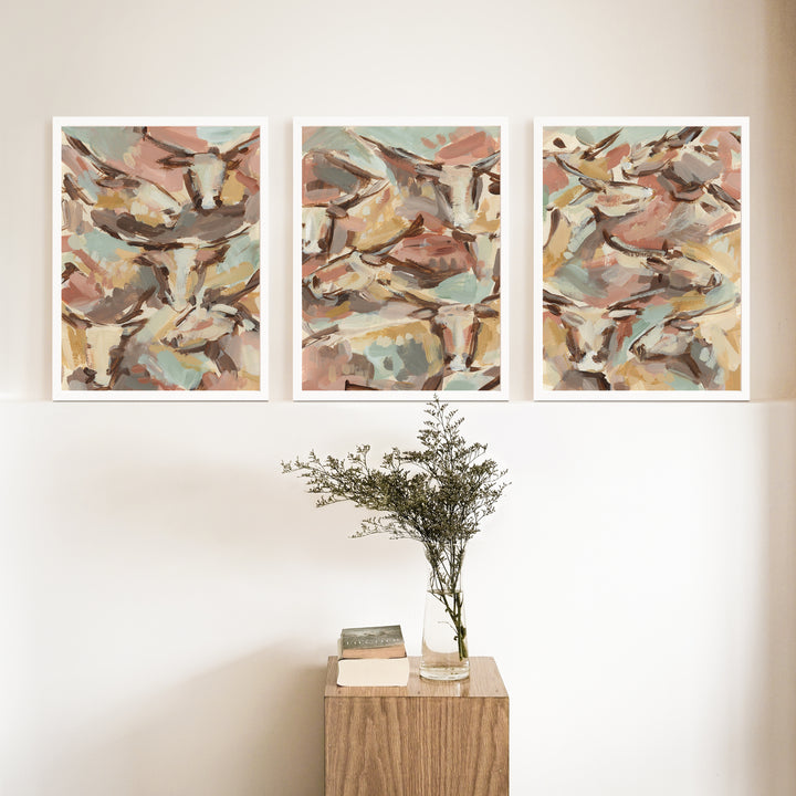 Western Herd Triptych - Set of 3 - Jetty Home